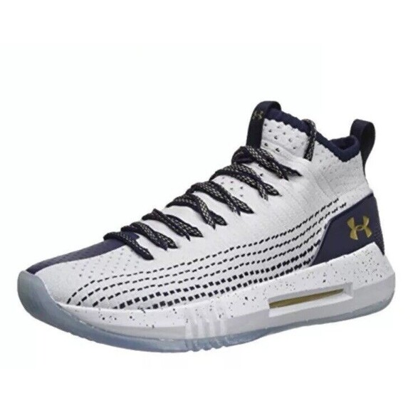 Under Armour Men Sz 10 Heat Seeker Basketball Shoe White Sneakers main image 8